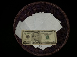 Full Tithe and Offering Basket