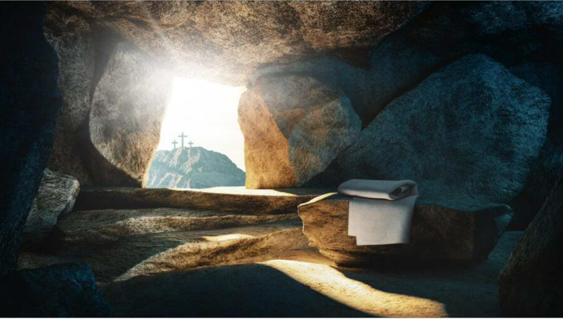 The stone was rolled away and the tomb was empty