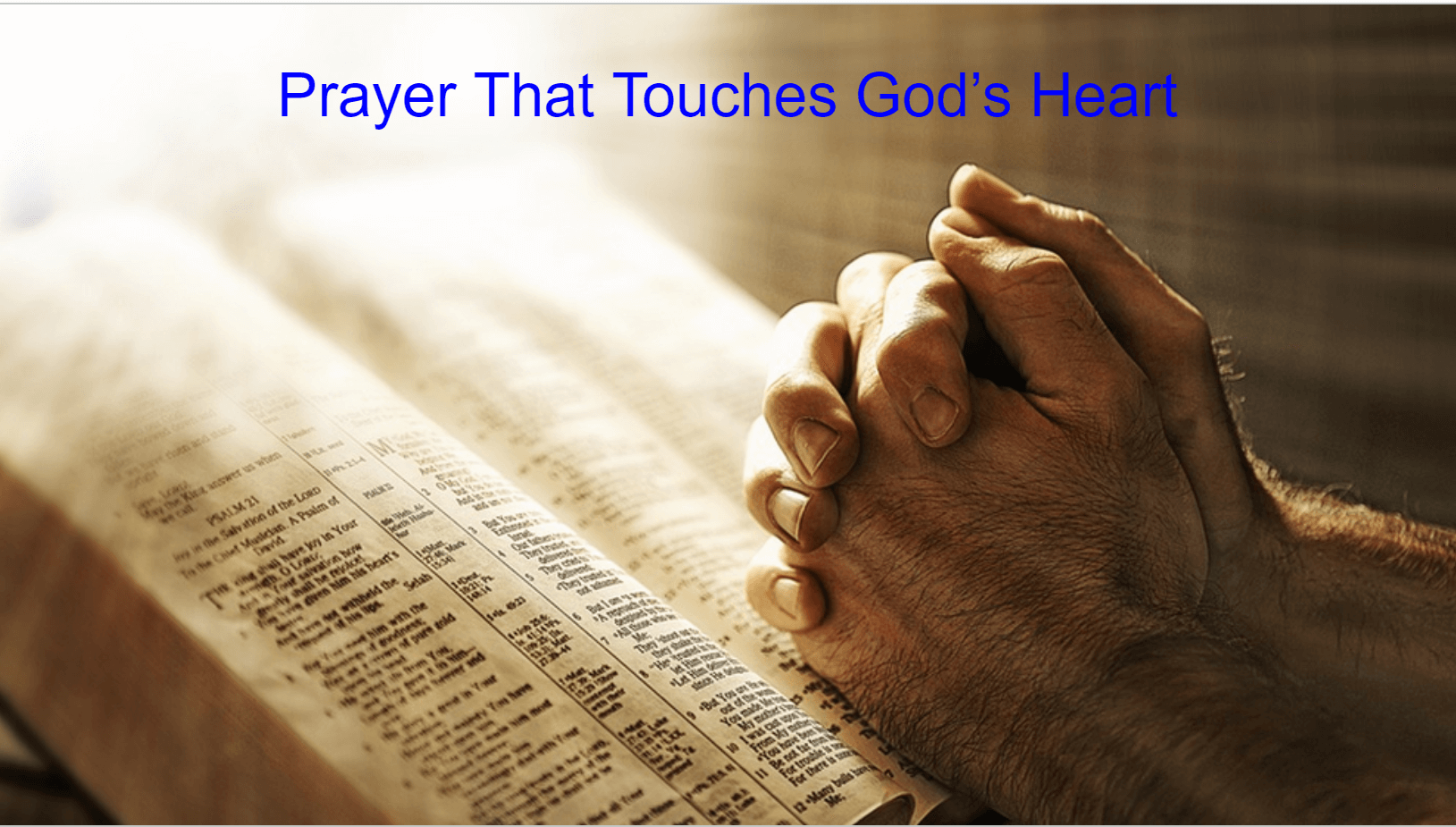 Prayer That Touches God's Heart