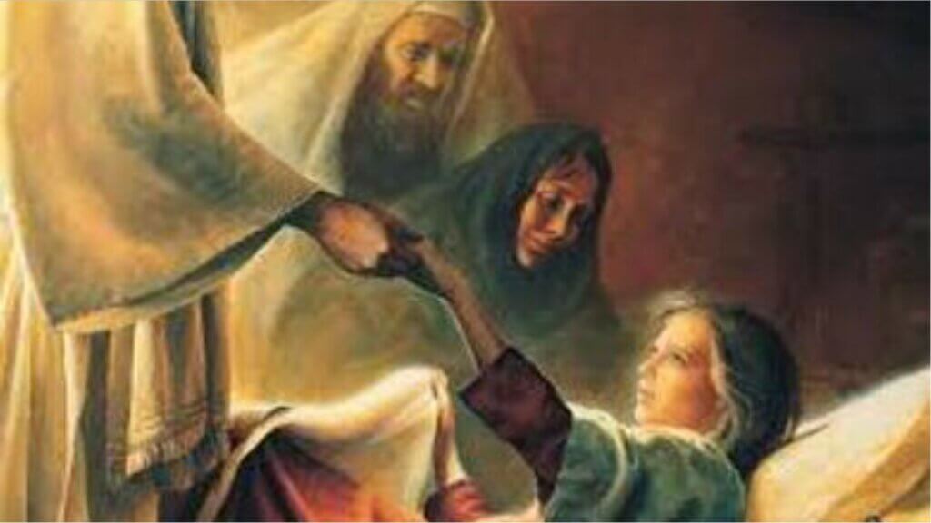 Jesus healing Jair's daughter