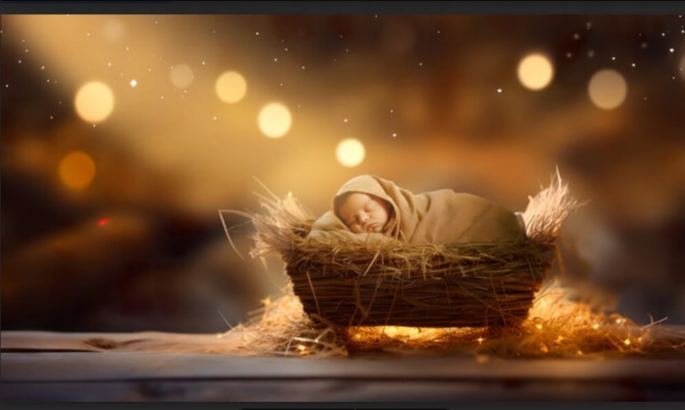 Chris was born in a manger