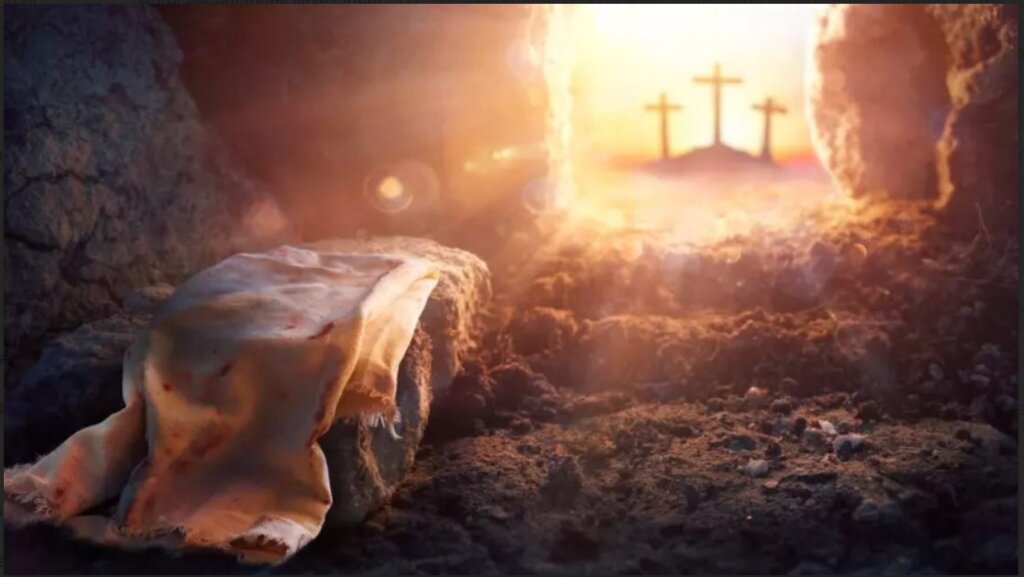 Jesus died on the cross, the grave could not hold him